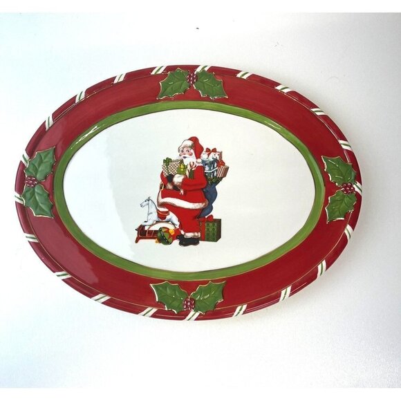 Christopher Radko Oval Platter Letters to Santa 2006 2011 Home for The Holidays - Picture 1 of 6